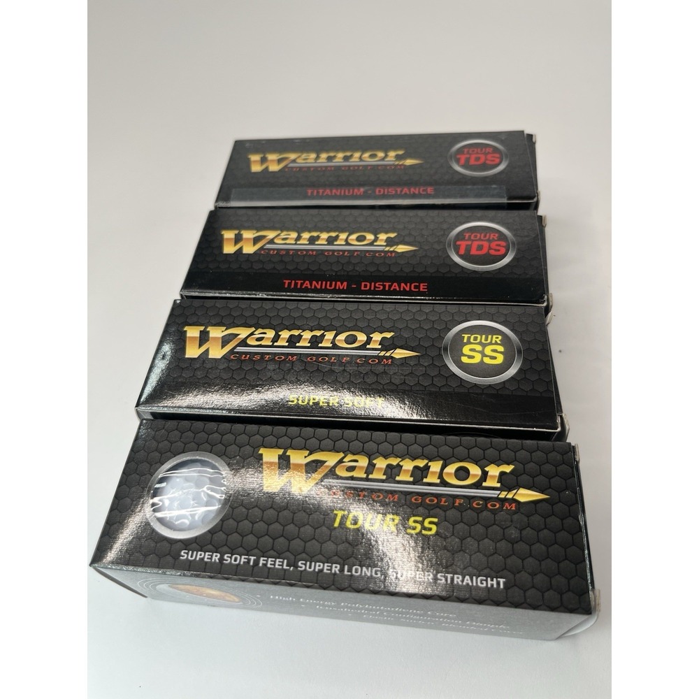 Warrior Golf Balls Tour Super Soft & Titanium Distance Lot Of 4